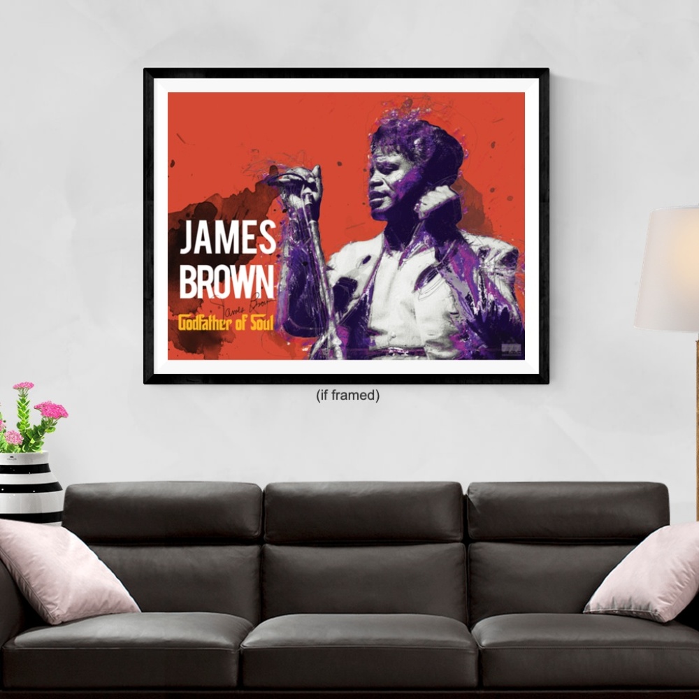 James Brown Poster Godfather of Soul Art (24x18)
